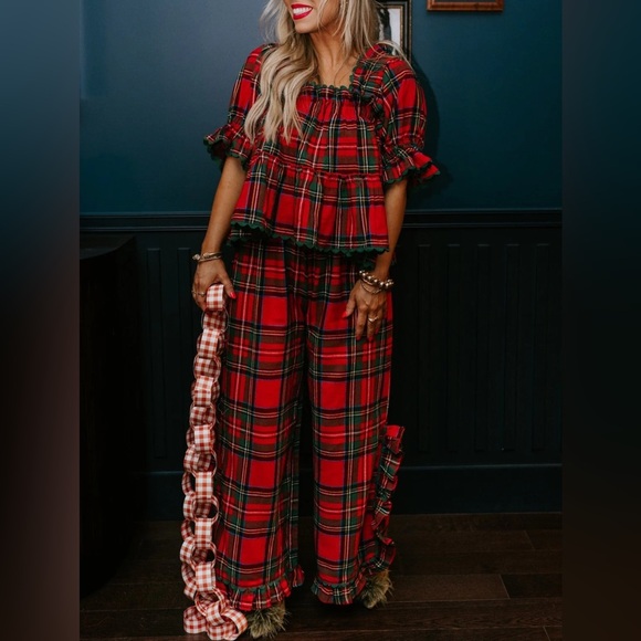 Tartan Women's Christmas Pajamas - Picture 1 of 2